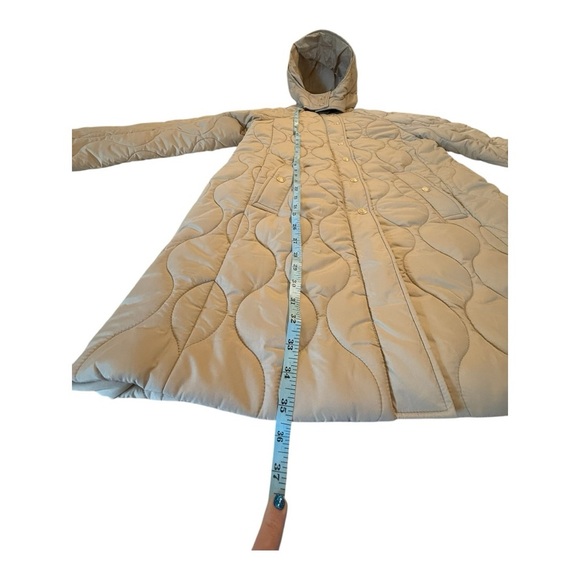 J. Crew Khaki Long Signature Puffer Barn Corduroy Collar Lightweight Warm NEW - Picture 9 of 16